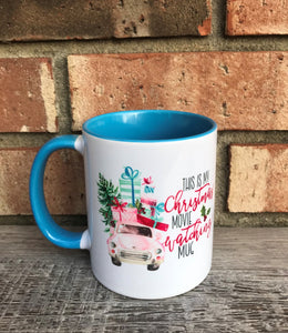 Christmas movie watching mug