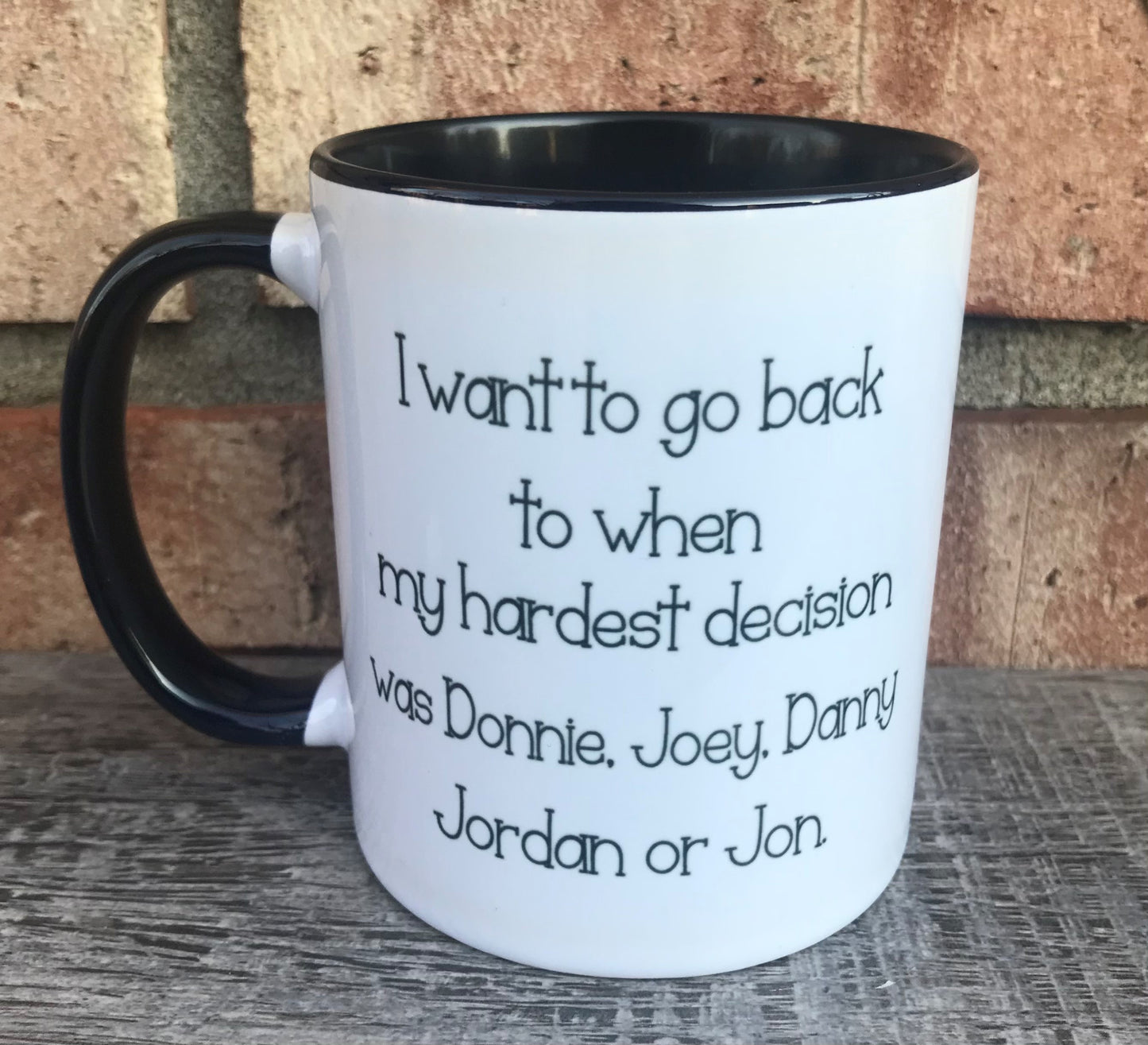 Back to my hardest decision (New Kids) mug