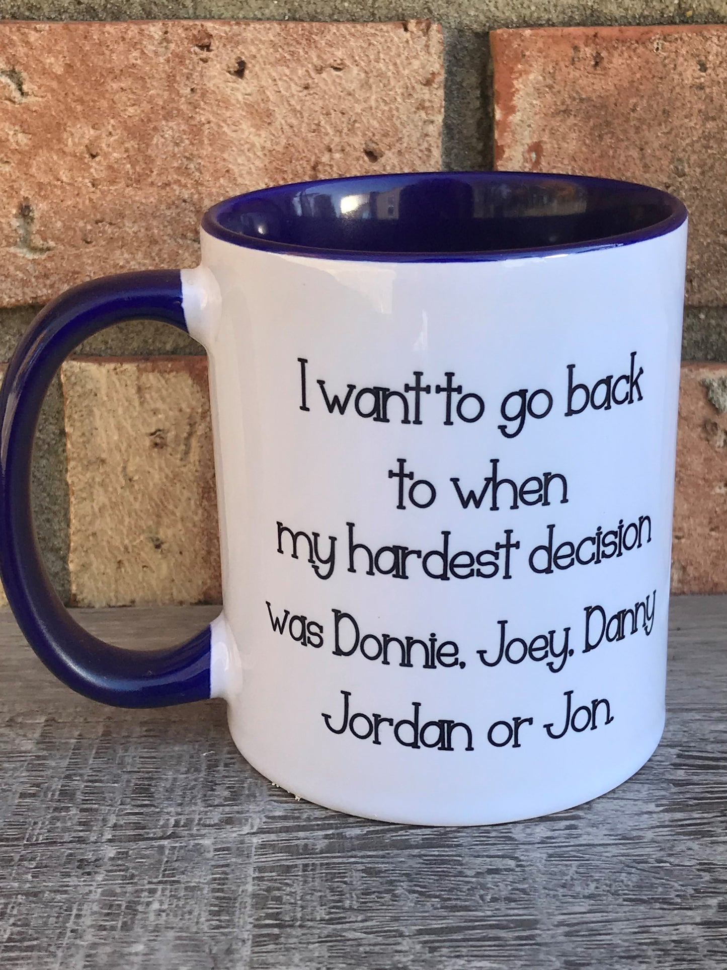 Back to my hardest decision (New Kids) mug