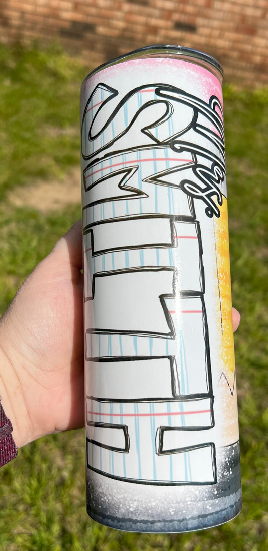 Custom/personalized Teacher pencil 20 ounce tumbler