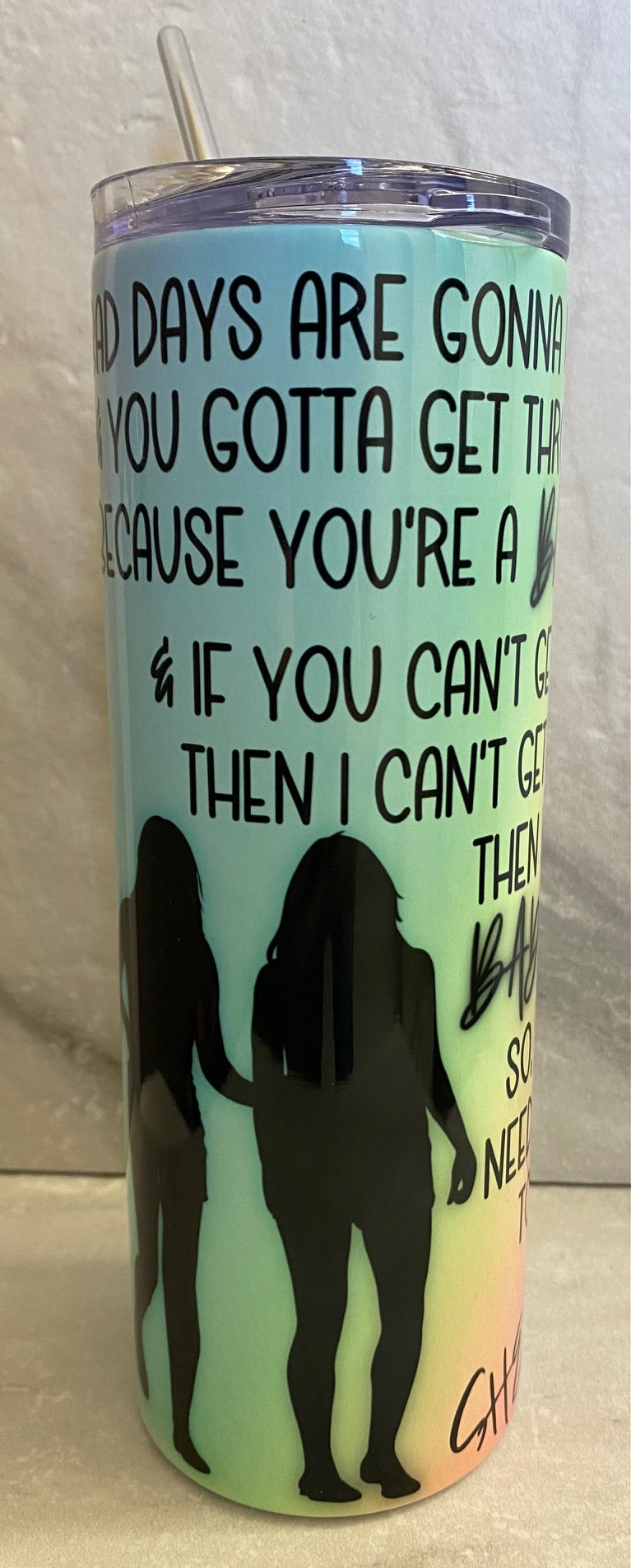 BFF bestie nsfw tumbler 20 ounce skinny Sublimation tumbler