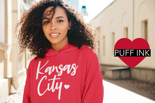 Kansas City puff prints Hoodie or Tees