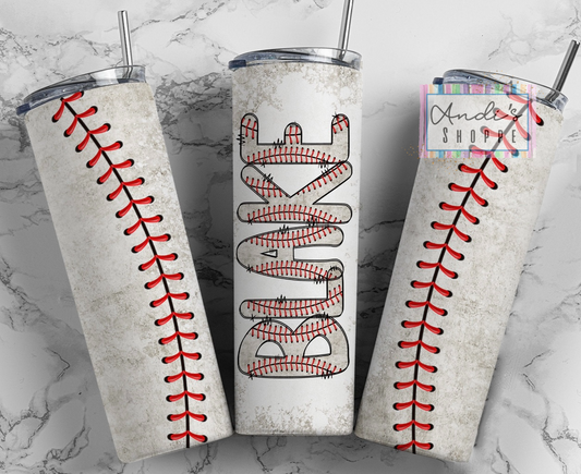 Custom/personalized Baseball 20 ounce tumbler