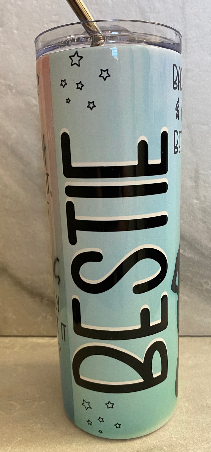 BFF bestie nsfw tumbler 20 ounce skinny Sublimation tumbler