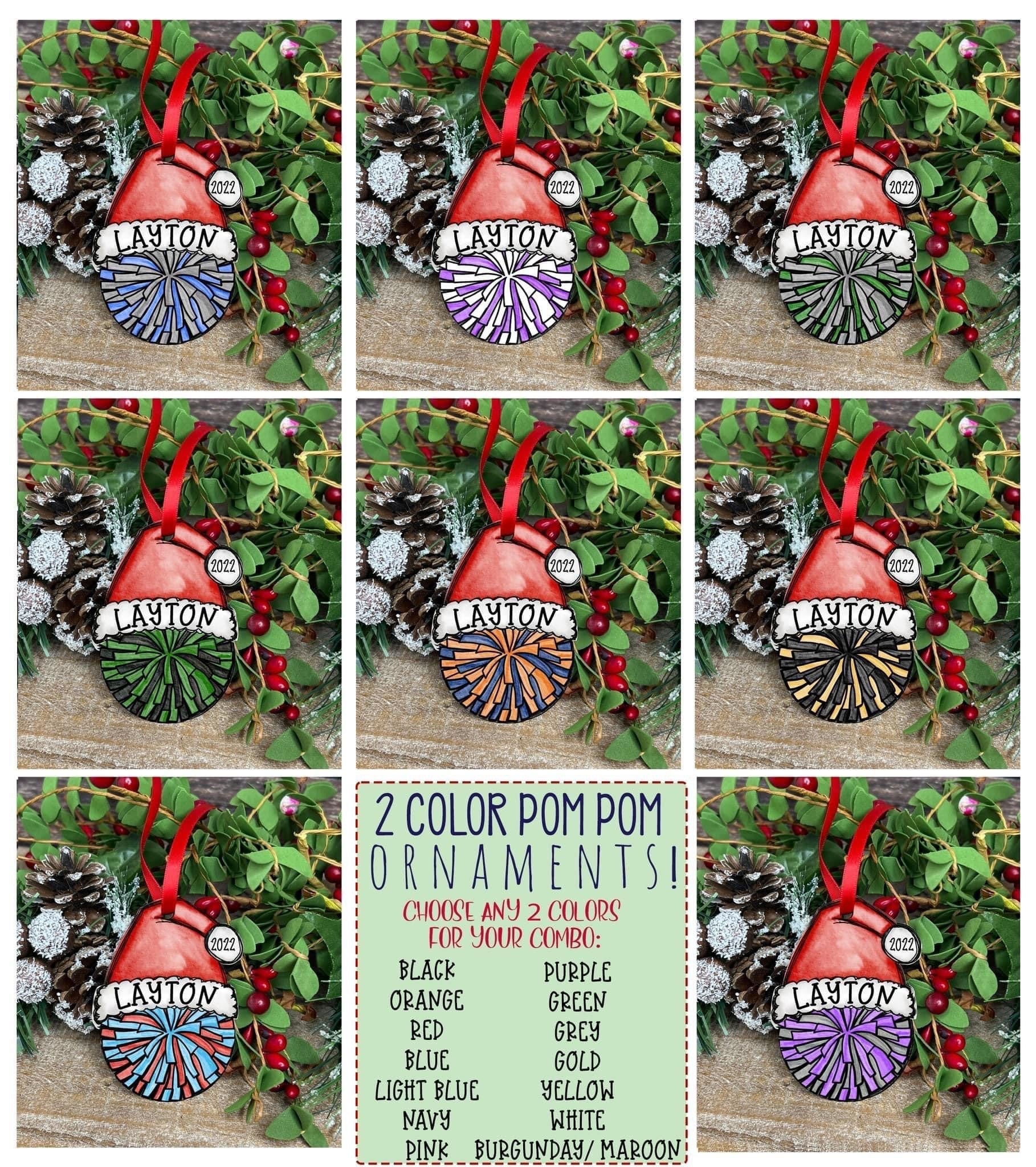 Personalized Santa hat Sports ornament