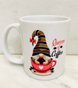 queen of coffee gnome mug