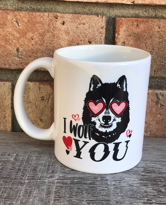 I wolf you  mug